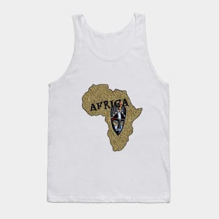 Africa Map with Mask Tank Top